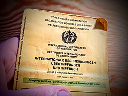 Titelseite des gelben Impfpasses